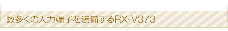 数多くの入力端子を装備するRX-V373