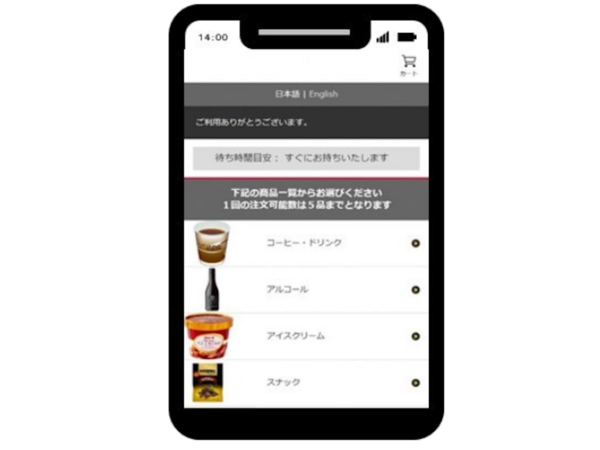 モバイルオーダーサービスの利用イメージ