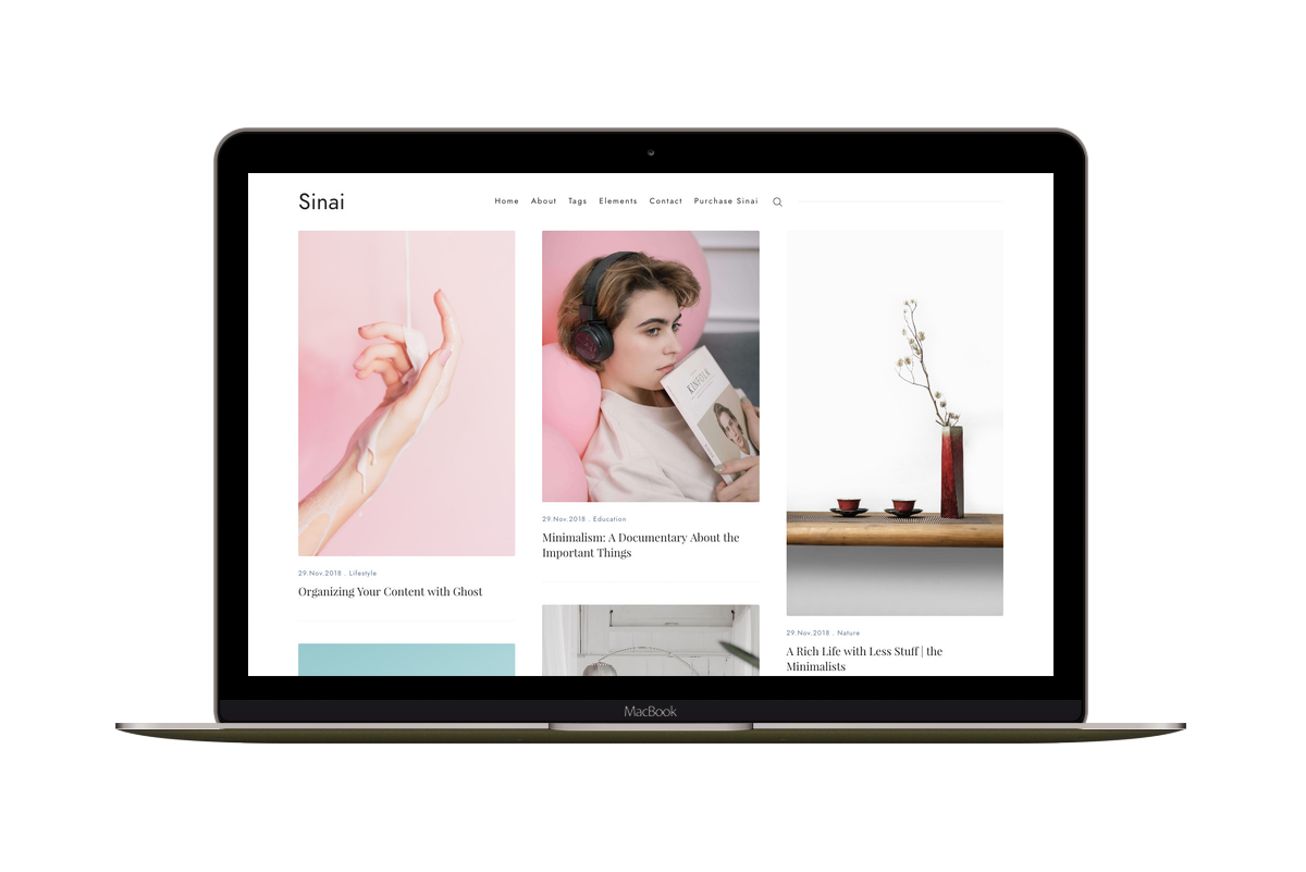 Sinai - Minimal blog and magazine Ghost theme