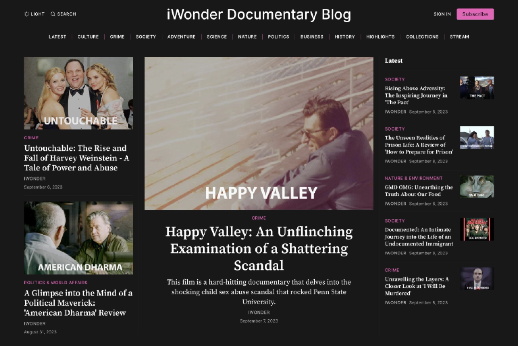 iWonder Documentary Blog