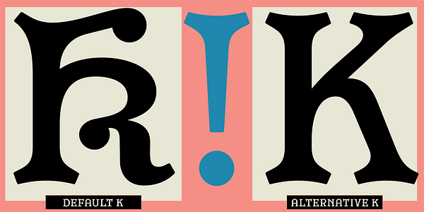 Card displaying Gil Modern typeface in various styles