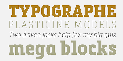 Card displaying Metronic Slab typeface in various styles