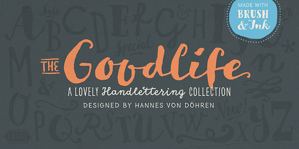 Card displaying Goodlife typeface in various styles