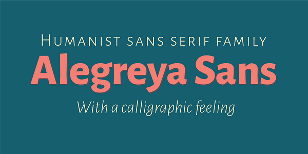 Card displaying Alegreya Sans typeface in various styles