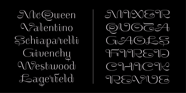 Card displaying Sedgwick typeface in various styles