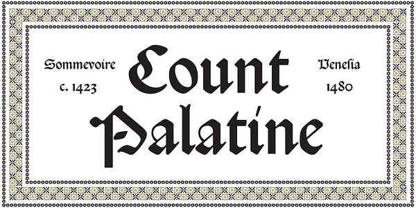 Card displaying Rotunda Veneta typeface in various styles