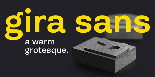 Card displaying Gira Sans typeface in various styles