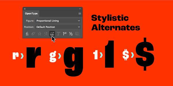 Card displaying Roc Grotesk typeface in various styles