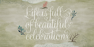 Card displaying Gratitude Script typeface in various styles