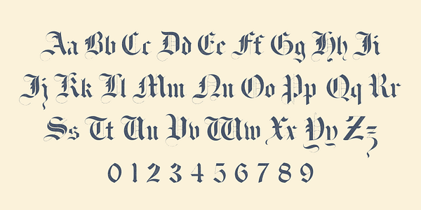 Card displaying Harbour typeface in various styles