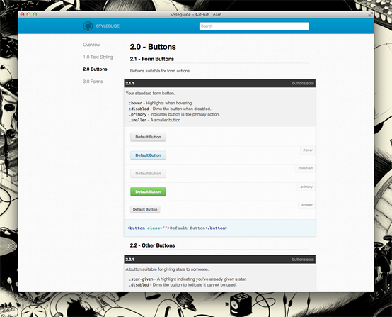 Styleguide screencapture