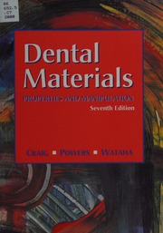 Cover of edition dentalmaterialsp0000crai_c8j4