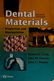 Cover of edition dentalmaterialsp0000crai_g1h1