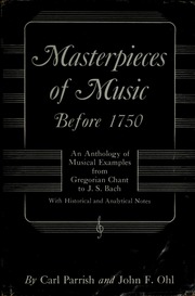 Cover of edition masterpiecesofmu00parr