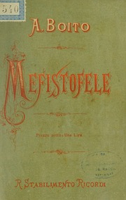 Cover of edition mefistofeleopera00boit_10