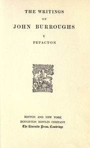 Cover of edition pepacton00burriala