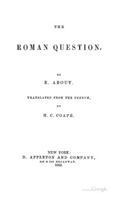 Cover of edition romanquestion00abougoog