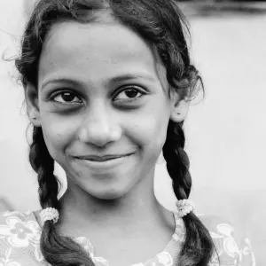 Girl with braids