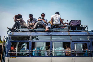 People on bus