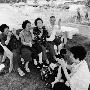 Older women singing together