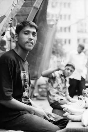 Men selling bananas