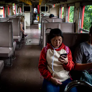 Train car on Maeklong Railway