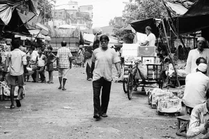 Man walking street