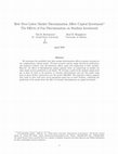 Research paper thumbnail of How Does Labor Market Discrimination Afiect Capital Investment? The Efiects of Fan Discrimination on Stadium Investment