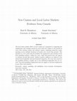 Research paper thumbnail of New casinos and local labor markets: Evidence from Canada