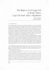 Research paper thumbnail of The Right to Civil Legal Aid in South Africa: Legal Aid South Africa v Magidiwana