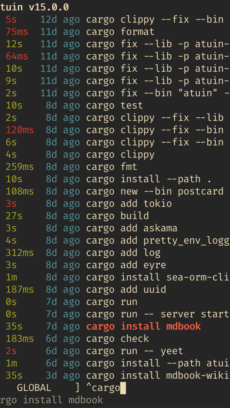 Cargo prefix search