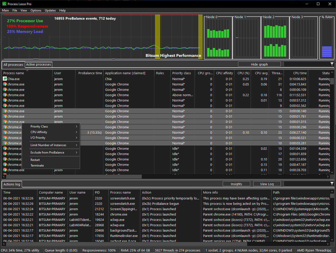 Process Lasso Terminate Multiple Processes at once