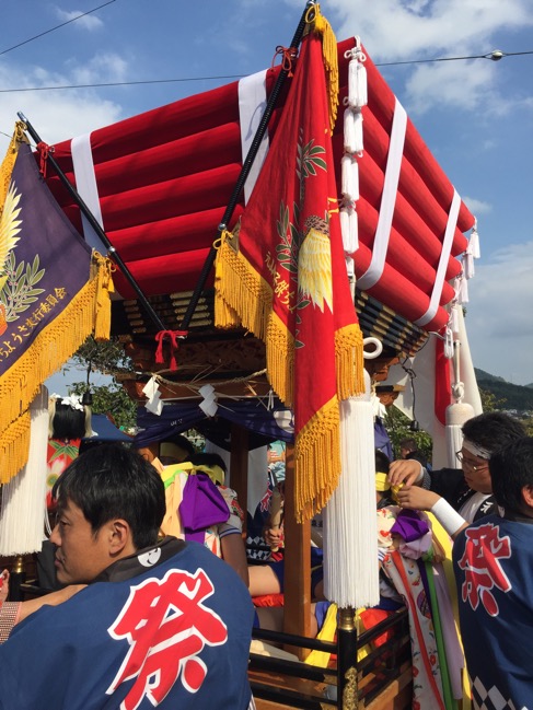 お祭りデビュー！久米石清水八幡宮のお祭りに参加しました〜。