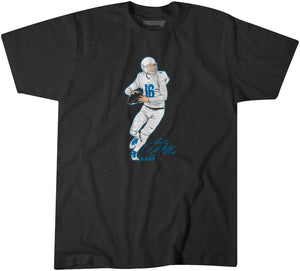 Jared Goff Superstar Pose Adult T-Shirt