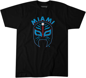 Lucha Mask Shirt + Hoodie - Miami Baseball - BreakingT