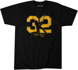 Henry Davis 32 Shirt,  Pittsburgh - MLBPA Licensed - BreakingT