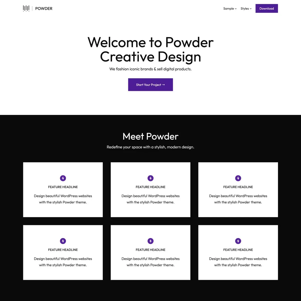 Powder WordPress theme screenshot