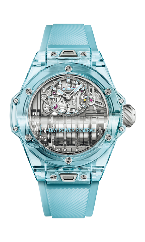 HUBLOTビッグ・バン MP−11 14デイ パワーリザーブ ウォーターブルーサファイア