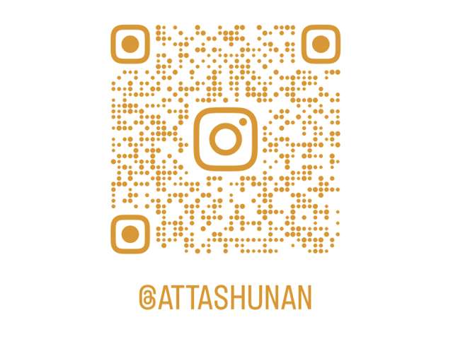 インスタグラムアカウントのQRコードです。こちらを読み取るか、＠attashunanで検索してフォローをお願いします♪