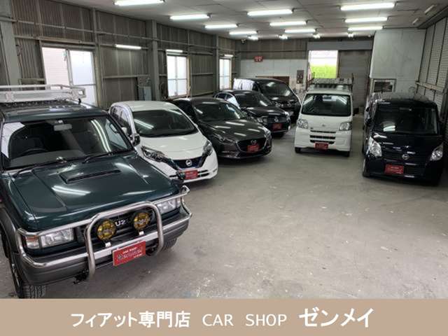 展示全車両、屋内にて大切に保管しております。雨ざらしの在庫はゼロです！