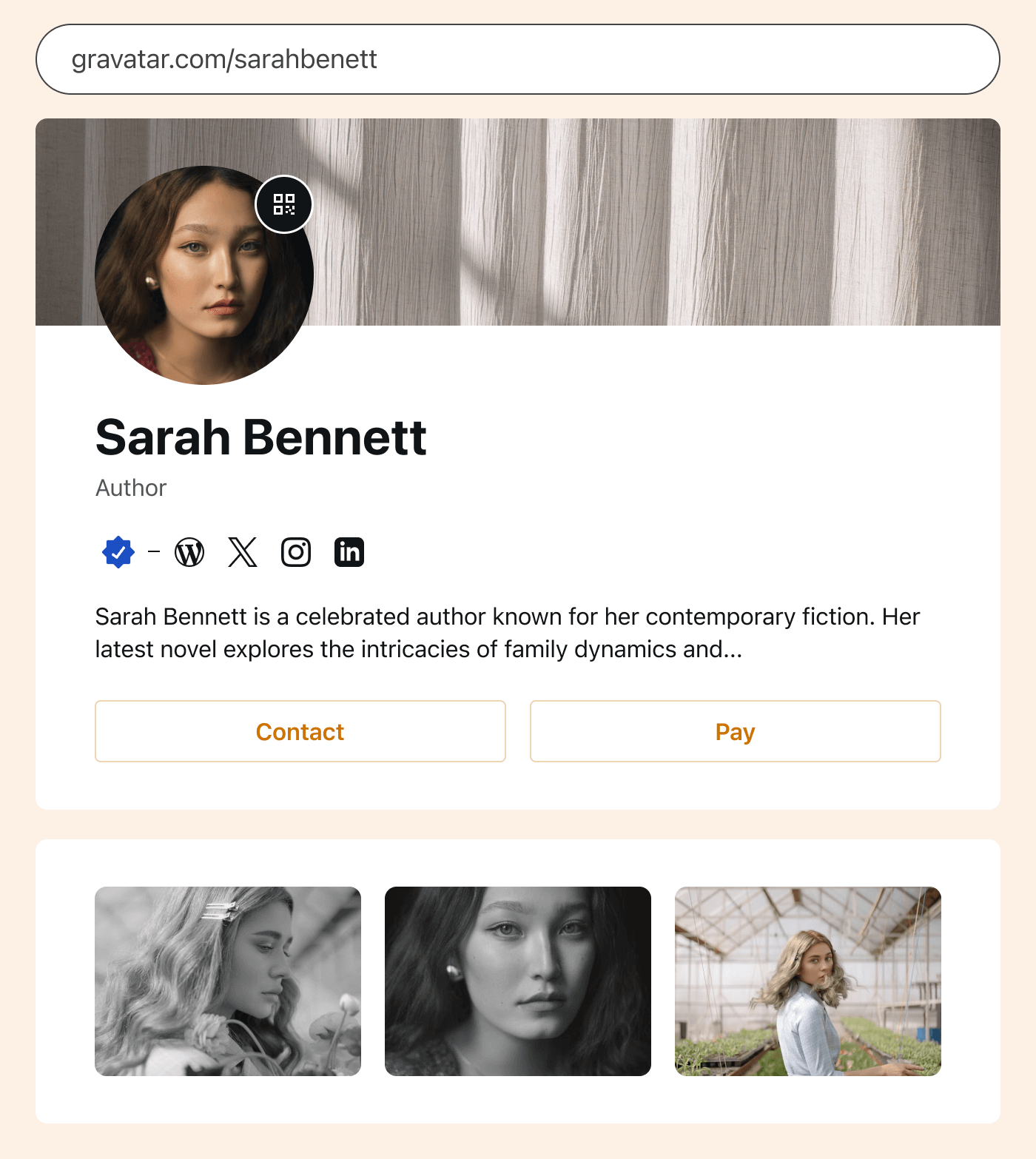 Sarah Bennett profile one