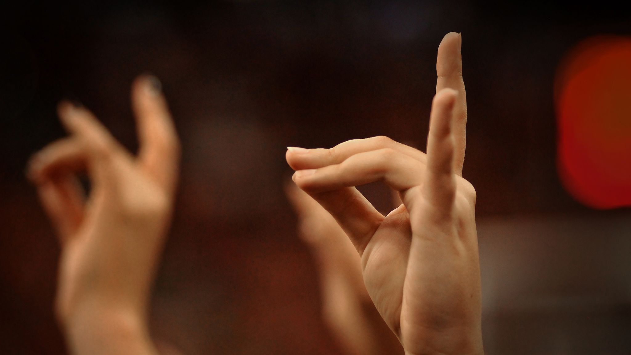 Hands making wolfpack sign