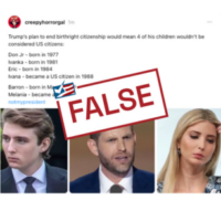 Posts Falsely Question Citizenship of Trump’s Children Under His Birthright Plan