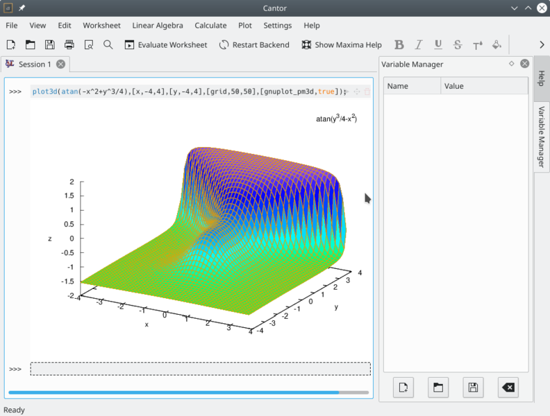 Using Maxima backend of Cantor