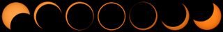 Imelda Joson and Edwin Aguirre recorded the May 20th annular eclipse of the Sun in from Page, Ariz., using a solar-filtered Takahashi FC-60 telescope and a Canon EOS 20D digital SLR camera.