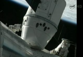 Dragon Attached to ISS