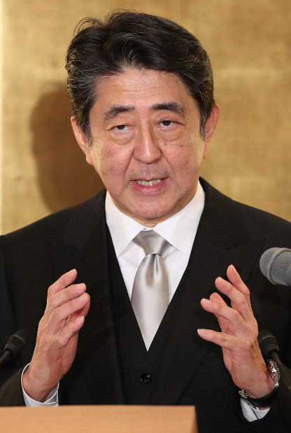 安倍晋三首相＝兵藤公治撮影