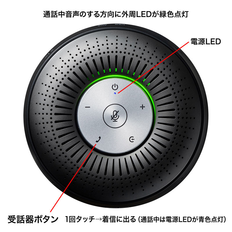 BluetoothXs[J[tH 360xSW Sw W͈5m 3Wo USB AUXڑ GR[LZ mCYLZ MM-BTMSP1