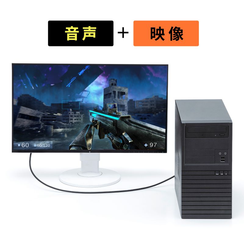 DisplayPortP[u 1m ver.2.1 ő16K60Hz(DSCk/UHBR13.5) HDRI^f[^Ή HDCP2.2/1.4Ή cCXgyAgp DP40 KC-DP4010