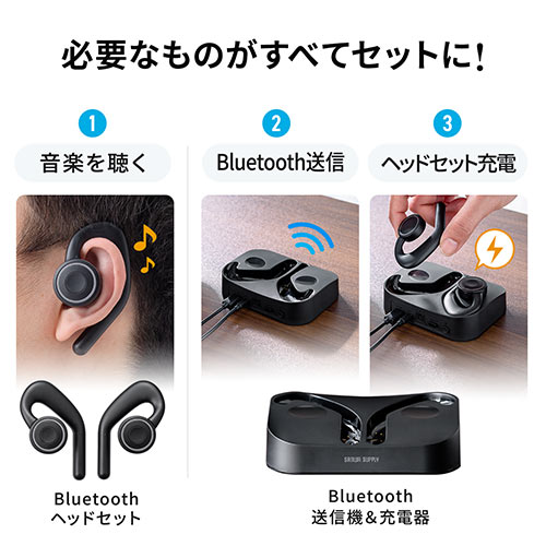 erpCXCz Bluetooth 5.0  gX~b^[ 2䓯ڑ M@ y R[fbN I[vC[ 3.5mm fW^ RCAԔ USB 3WAY 400-BTTWS4BK